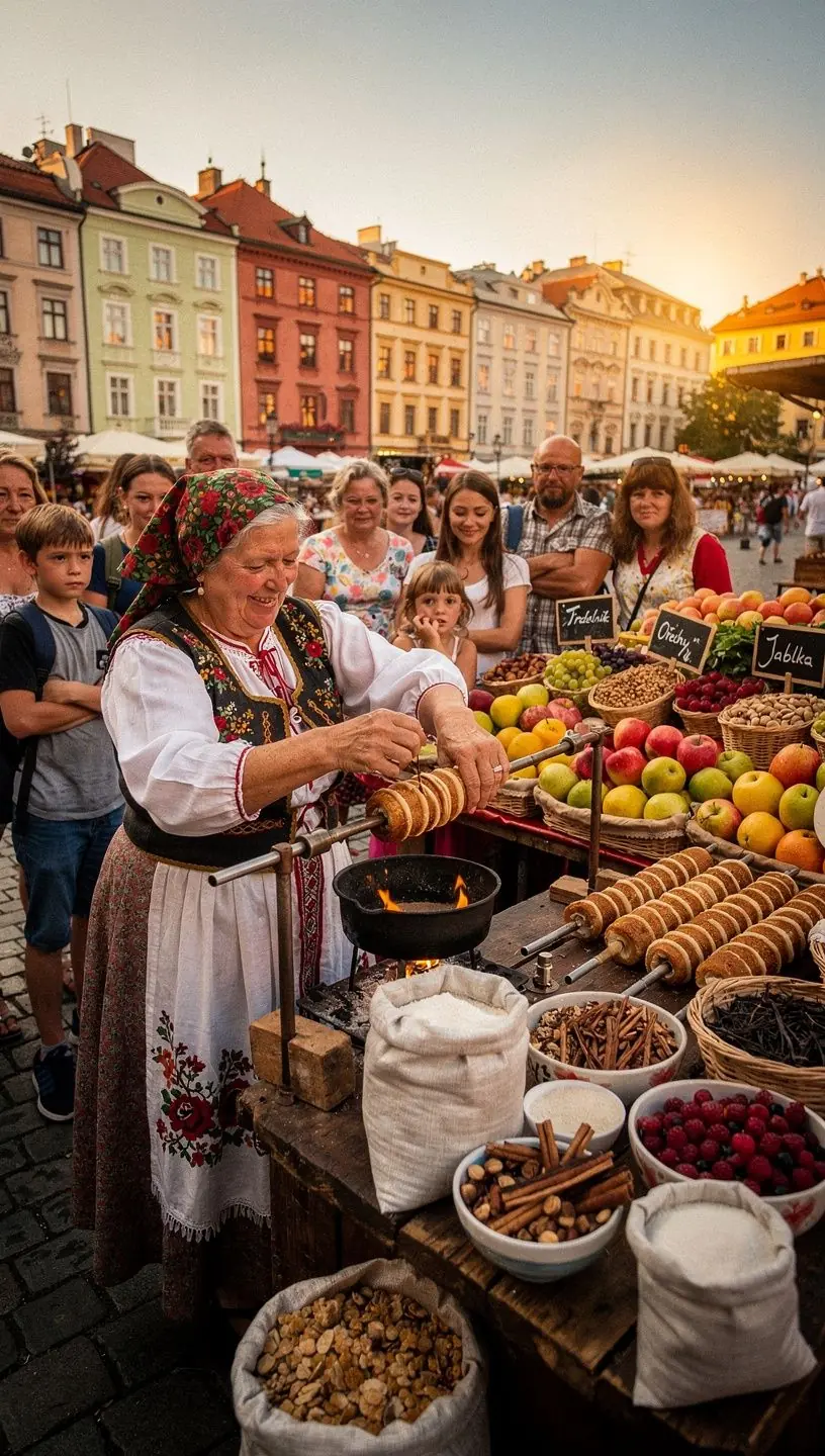 Tradiční české trubičky plněné sladkým krémem a posypané mletými ořechy.